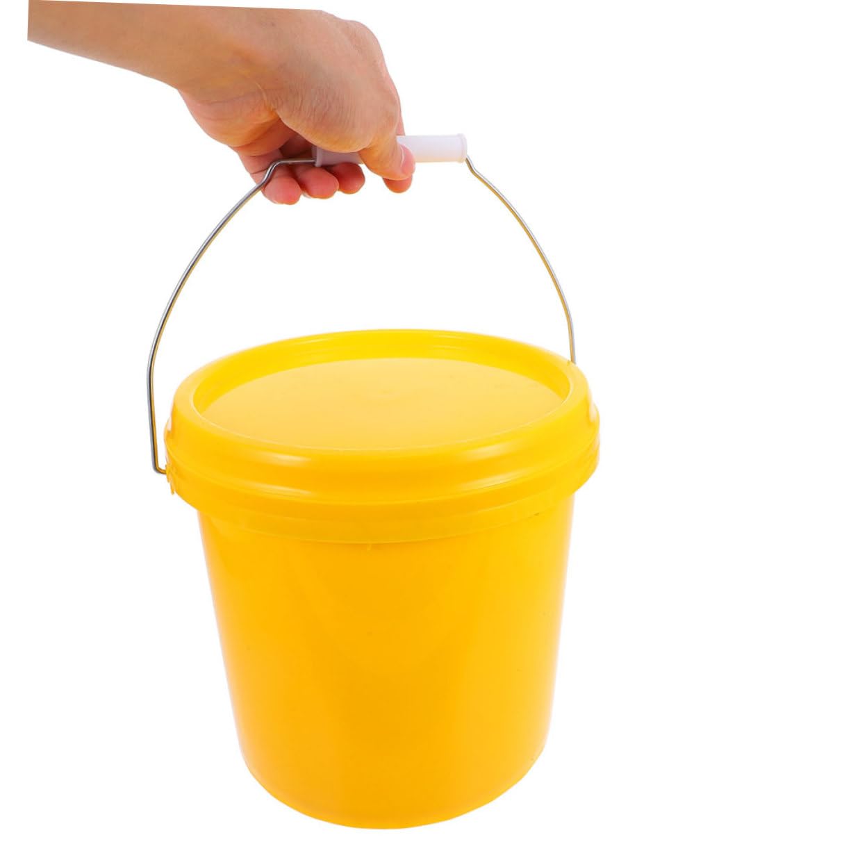 YARNOW Secchio Plastica con Coperchio Contenitore Alimenti Ermetico e Resistente per Cucina Secchio Vuoto Multifunzionale per Stoccaggio Alimentare Liquidi e Uso Domestico