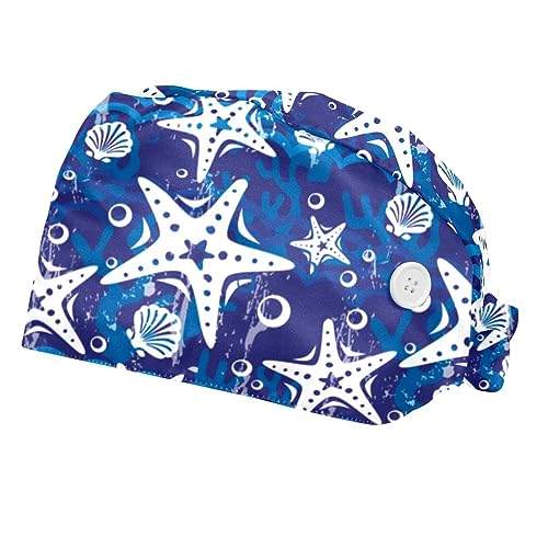 Casquettes de travail ajustables VERED anti-transpiration à motif étoile de mer pour adultes