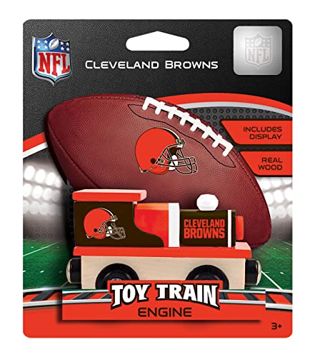 Image of MasterPieces NFL Cleveland Browns Real Wood Toy Train, For Ages 3+