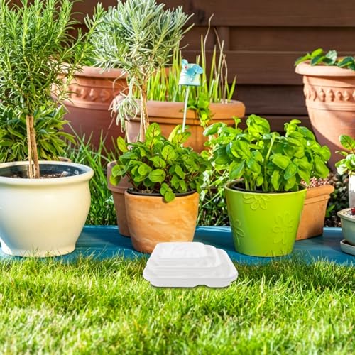 Plateau de récupération design durable pour pots de fleurs carrés - 8