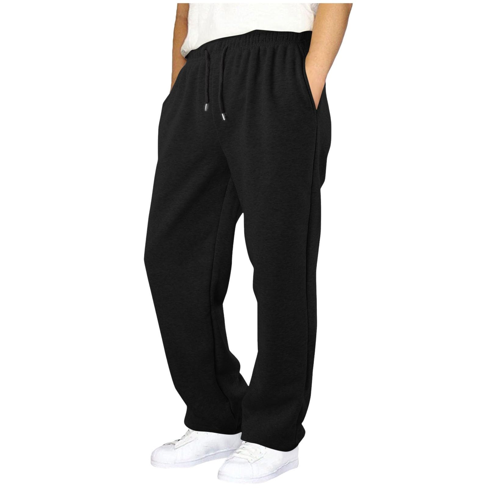 Jogging Niño Chico Cintura Elástica Pantalones con Cintura Elástica Y Bolsillos Pantalones Largos Con Pierna Recta Cómodo Corte Holgado Pantalones para Niños Y Adolescentes