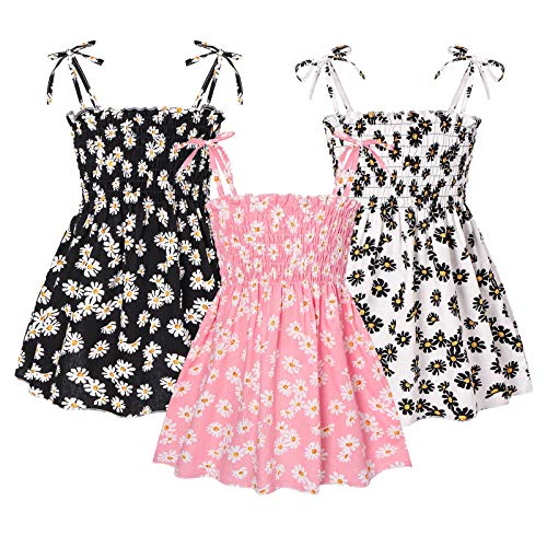 Girls Kids Baby Slip Dress Floral Daisy Ruffles Beach Lightweight Dress Cute Summer Dresses for Teen Girls2
