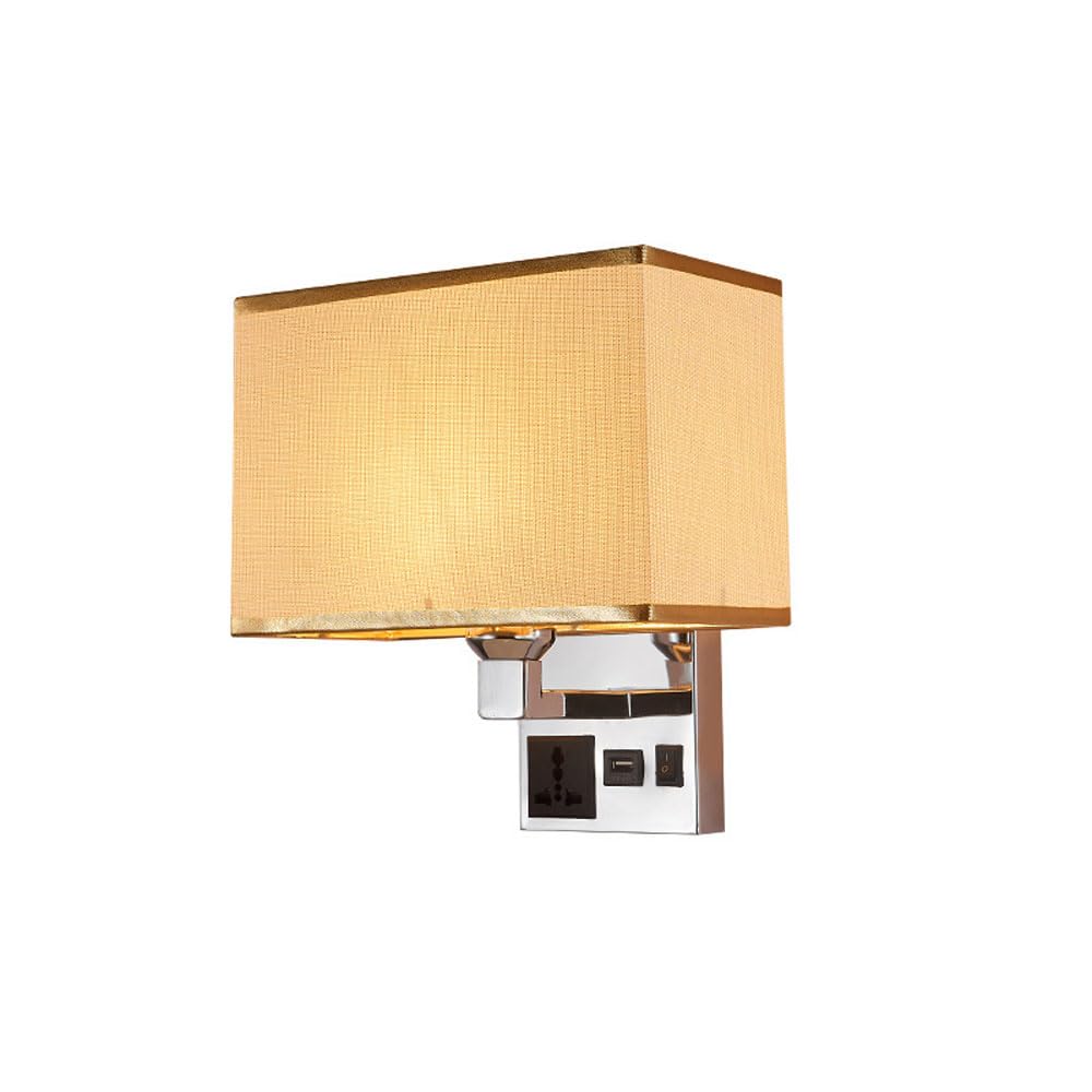 SXSCARKX White Wall Sconces Set of Two, Bedside Lights for Bedroom, Plug in Sconce with USB Ports and Outlets, Modern Lamp Mirror Kitchen Living Room Hallway, E26