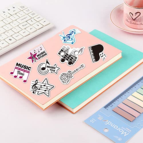 50Pcs Music Stickers For Water Bottles Vinyl Music Stickers For Kids Teens Waterproof Musical Note Stickers Decals For Laptop Scrapbooking Journaling Music Stickers #TOP5