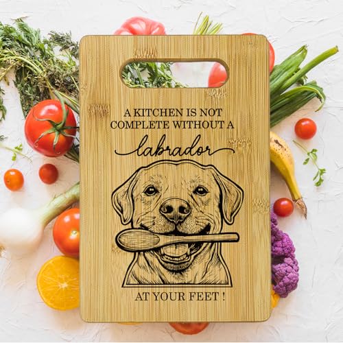 Tablas de Cortar para Cocina con Diseño de Labrador Retriever, Tabla de Bambú Decorativa, Ideal como Regalo miniatura 3
