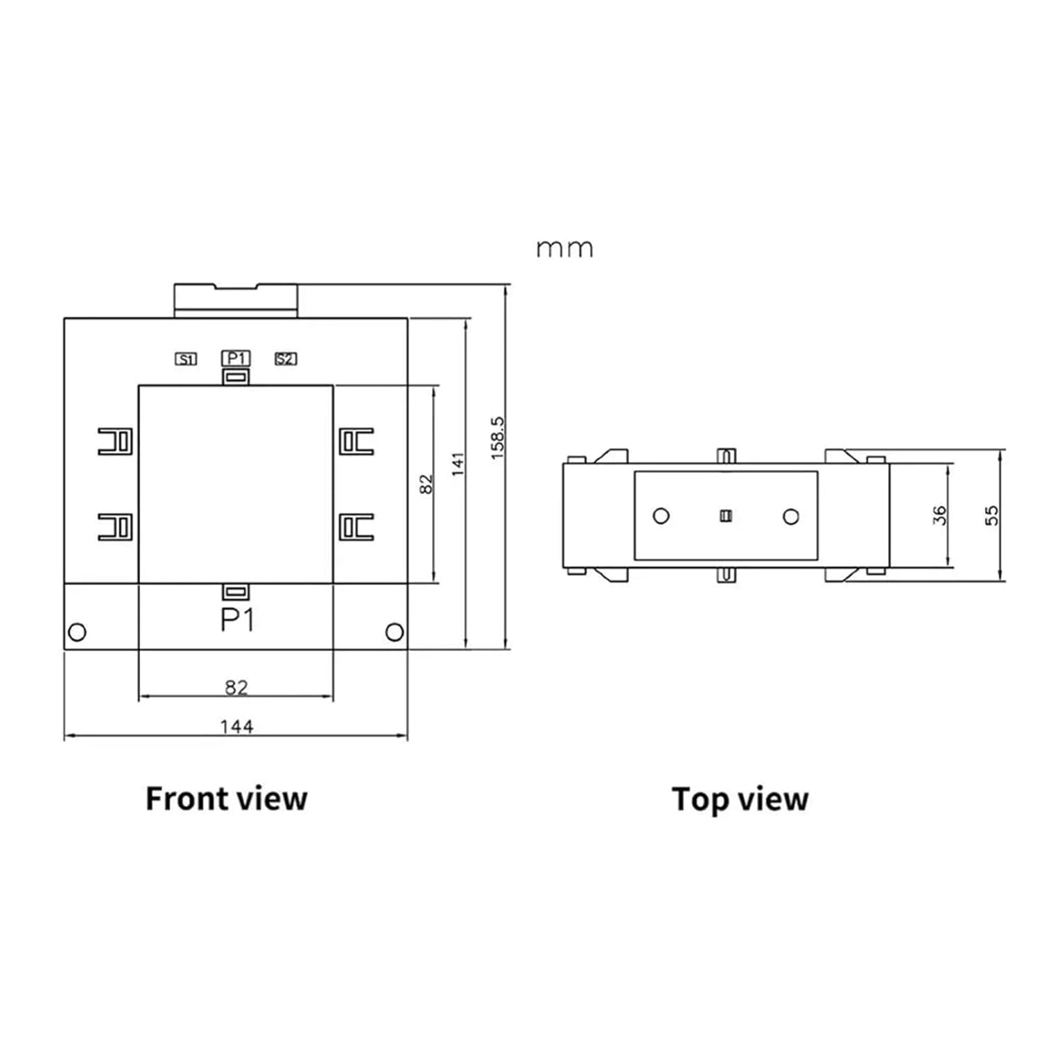 Dp-88 400/600/800/1000/1500/2000A Sensor Ct Meters Clamp Ac High Split Core Current Transformer 1Pcs(Input 2000A,1A)