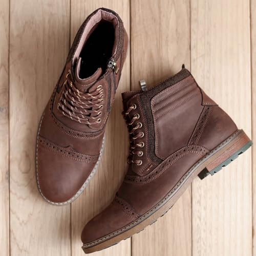 Image of Arkbird Mens Chelsea Boots, Stylish and Comfort Leather Chukka Ankle Boots with Zipper