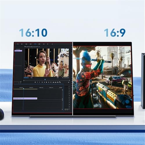 Image of Flicker Free 15.6 Inch FHD 2K 144HZ QLED Portable Monitor for Office, Audio and Video Entertainment, Second Screen with Speakers