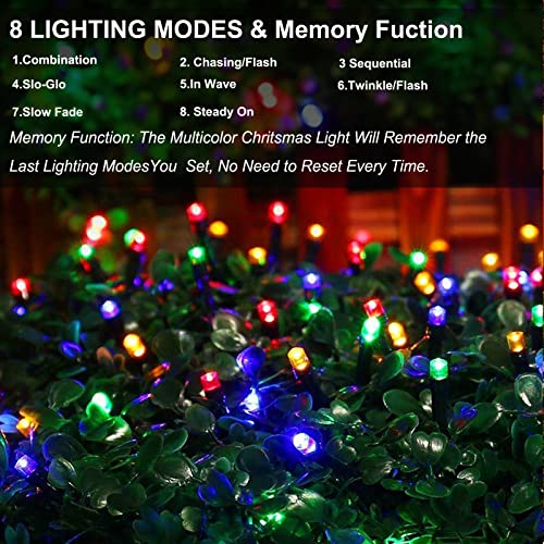 VTECHOLOGY 500 LED Multicolor Halloween Christmas Tree Light,170ft Connectable Christmas Lights with 8Modes UL Certified Lights String Outdoor for Christmas Holiday Party Decor — view 4