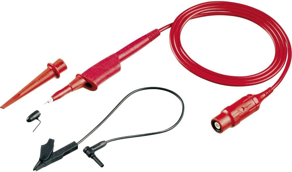 Fluke VPS220-R 5 Piece Double Insulated Voltage for 190 Series ScopeMeter, 1.2m Cable Length, 100:1 Attenuation, Red