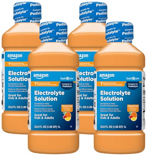 Amazon Basic Care Electrolyte Solution, Mixed Fruit, Designed to Prevent Dehydration, Replaces...