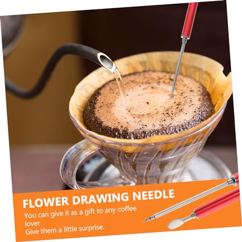 Hemobllo 2 Peças Agulha De Latte Café Cappuccino Caneta De Arte De Café Agulha De Arte De Leite Jarr