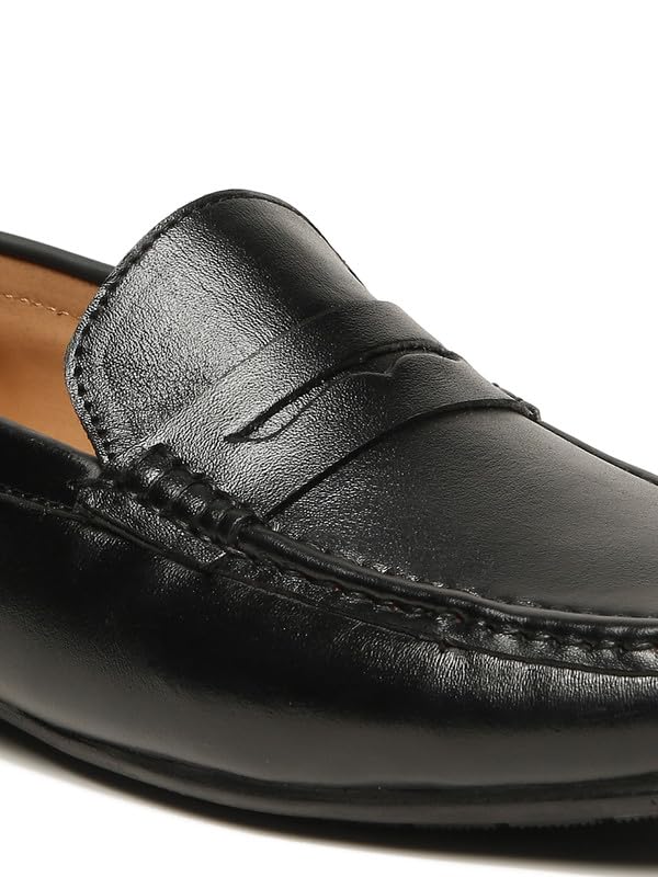 Image of Teakwood Genuine Leather Formal Loafers Office Shoes for Men