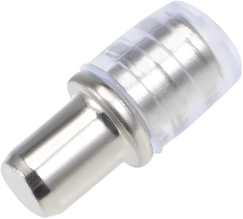 uxcell Soporte para estante de 0.197x0.591 in niquelado con fundas de goma, 100 unidades