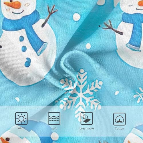 Snowmen Blue Panties for Girls, Toddler Briefs, Cotton Girls Underwear, 2–8 Years3