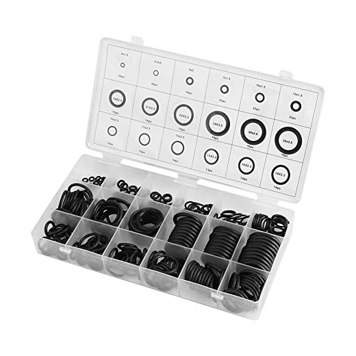 279Pcs/Kit 18 Sizes Rubber O-Ring Assortment Set Hydraulic Plumbing Gaskets Seal Kit Rubber Washer Gasket Seals Assortment Set for Plumbing Washer Seal & Auto Quick Repair