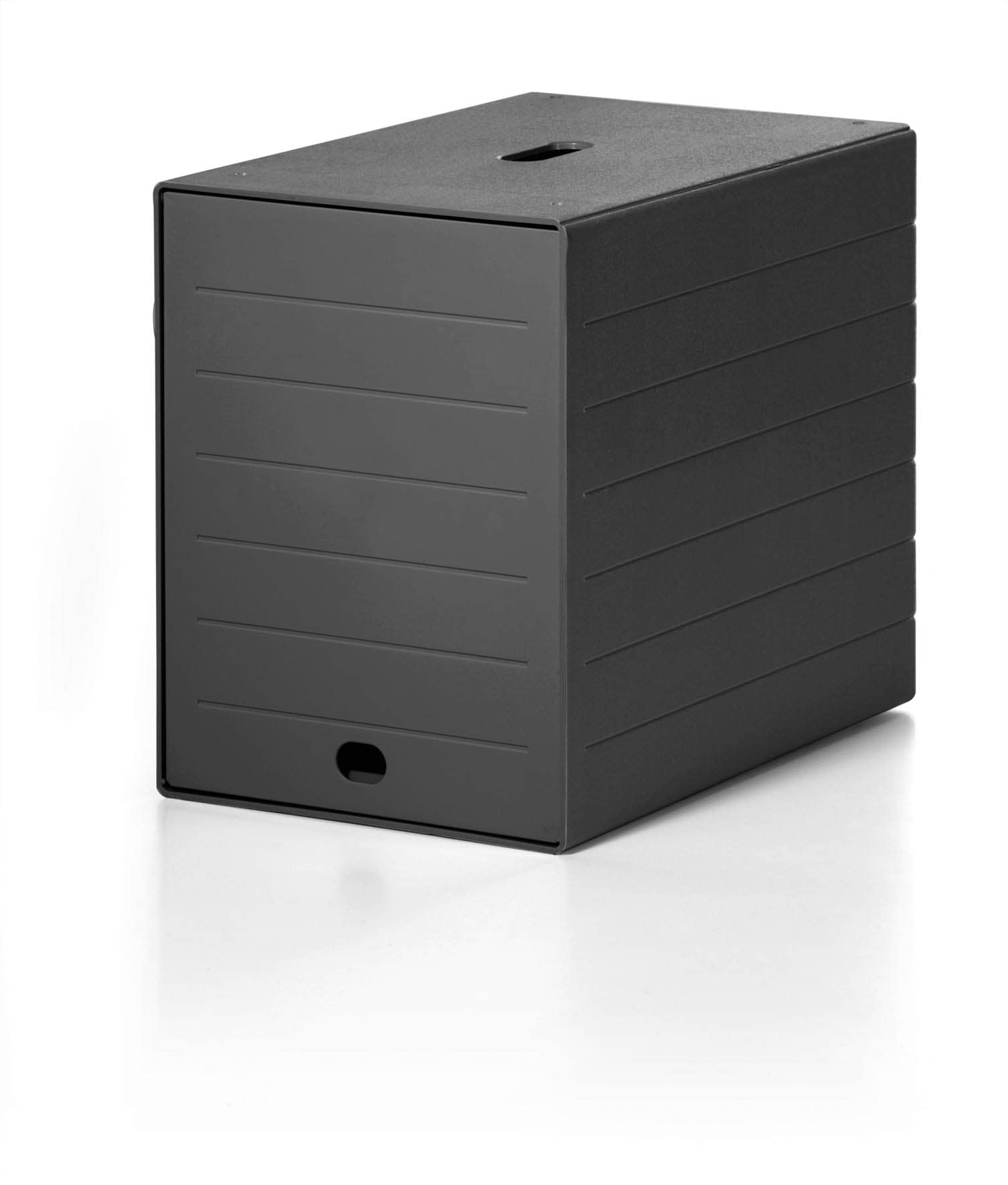 Durable pojemnik na szuflady A4 Idealbox Plus 7 przegródek, certyfikat Blue Angel, w 100% nadający się do recyklingu, antracyt, 1712001058