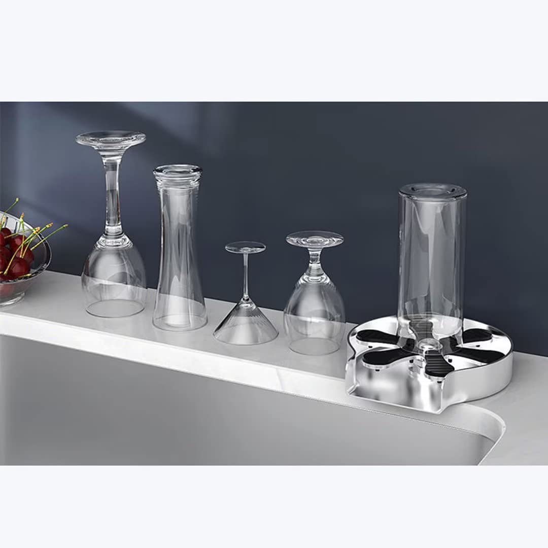Rinceur De Verres Automatique En Acier Inoxydable - Nettoyeur Tasses Multi-Angles Pour Bar Et Maison