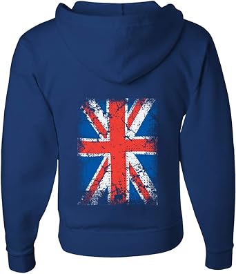 Buy Cool Shirts Union Jack Full Zip Hoodie Front and Back