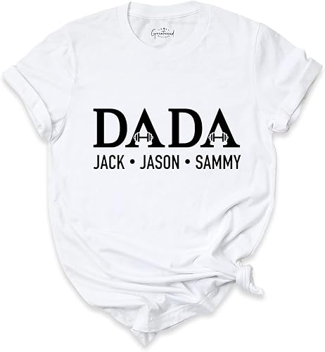 Miniatura 2 de Custom Dada Shirt, Dad Shirts With Kids Names, Fathers Day Gift Shirt, Children Names Tee, Gift For Father, Customized Daddy Shirt, Dad Gift T-Shirt