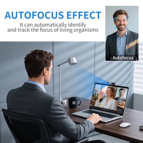 Image of 4K Webcam with Microphone, 24MP Ultra HD Web Cam for Desktop Computer, Streaming Camera for PC with Auto Light Correction & Wide Angle, Plug and Play USB Computer Camera for Laptop /Mac /Zoom /Teams