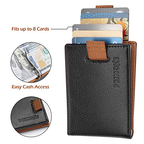 RFID Wallet for Men – Slim Leather Front Pocket Bifold with Money Clip – Minimalist Texas Brown Wallet, Credit Card Holder, RFID Blocking, Gift Box Included2