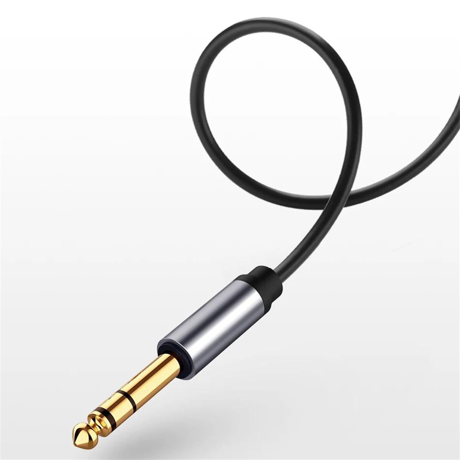 3.5mm 1/8 Do 6.35mm 1/4 TRS Linia Audio Pozłacany Adapter Gniazda Jack Kabel Aux Do Głośnika Wzmacniacza Gitarowego Kabel do Instrumentów Gitarowych (Color : 5m)