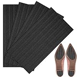 4 Pezzi Suola Pads Antiscivolo, 27×10 cm Protezioni per Suole di Scarpe, Suola scarpe gomma Può essere tagliato secondo la dimensione della scarpa Antiskid e Riduzione del rumore (Nero, L)