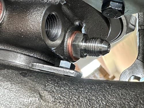 Image of Turbo Oil feed Restrictor for MINI Cooper S R55 R56 R57 R58 R59 R60 R61 1.6 Banjo Bolt Straight Adapter stainless steel 304 (AN4 TO M12*1.5)