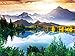 Produktbild VLIES Fototapete-BERGSEE-350x260cm-7 Bahnen-(366T)-Inkl. Kleister-EASYINSTALL-PREMIUM-Tapete XXL Foto-Mural Bild Poster Einhörner Pferde Fabel Tiere Kinder Natur Landschaft