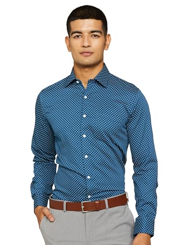 Image of Van Heusen Formal Shirt for Men | Cotton | Print | Slim Fit | Full Sleeves