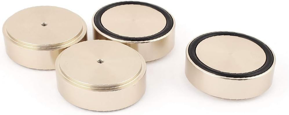 NEW LON0167 4 Pcs 58x22mm Gold Tone Aluminum CD PC Audio Speaker Amplifier Feet Pads(4 Stck 58x22mm Gold Tone Aluminium C-d PC Audio Lautsprecher Verstrker Fe Pads