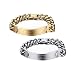 Produktbild BOBIJOO JEWELRY - Panzer-Armband Mann Jesus Kreuz Edelstahl Vergoldet, Gold oder Silber - (Farbe) Silber