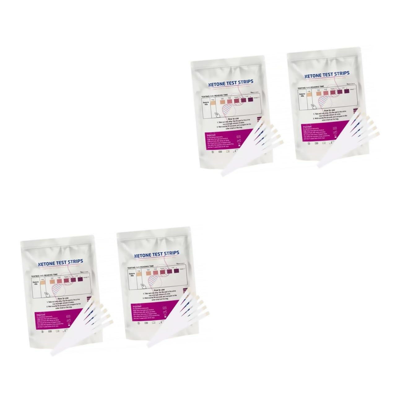 4packs Test Strips Home Ketone Testing Kit for Diet Accurate Test Strips