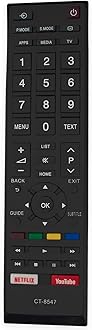 CT-8547 Replaced Remote Control for Toshiba TV 50U5069EE 50U5069EV 50U5069EA 55U5069 55U5069EE 43U5069EV 43U5069EA