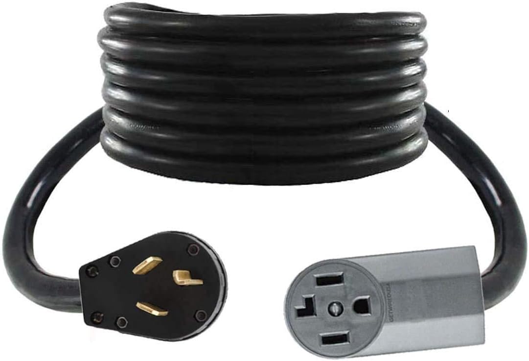 50FT, New 14-30R 4-Pin Female Receptacle Socket To Old 10-30P 3-Prong Male Plug, Dryer Cord Converter, Electric Power Outlet Adapter, NEMA FX50FT1030P1430R