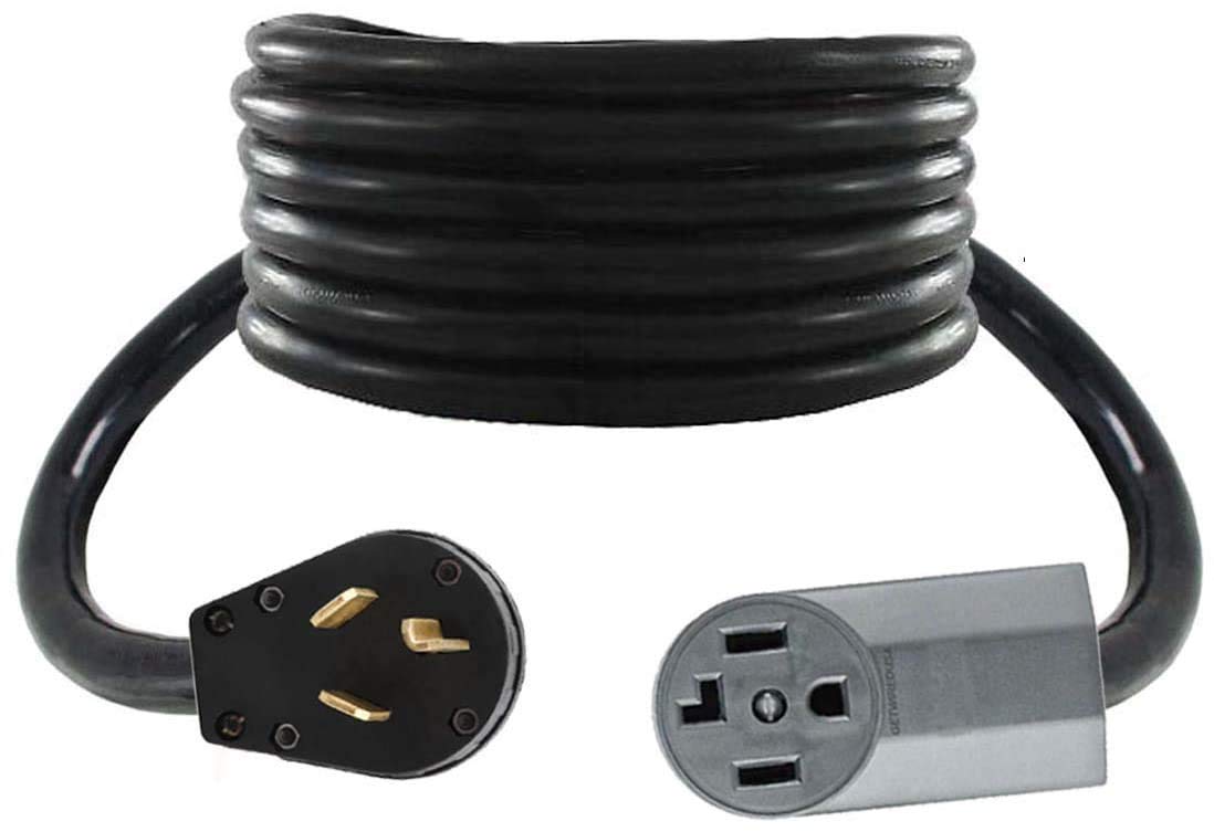 40FT, New 14-30R 4-Pin Female Receptacle Socket to Old 10-30P 3-Prong Male Plug, Dryer Cord Converter, Electric Power Outlet Adapter, NEMA FX40FT1030P1430R