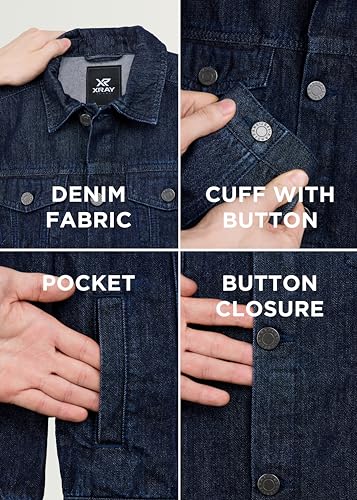 Image of X RAY Boys & Kids Denim Jean Jacket, 100% Cotton & Cotton Flex Washed Fall Outerwear Trucker Casual Jacket for Boys