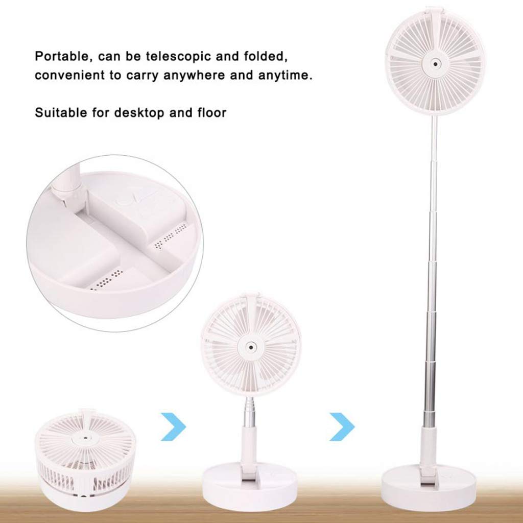 Przenośne wentylatory USB Teleskopowy składany mini wentylator, elektryczny wentylator LED Wielofunkcyjny klimatyzator, do podróży biurowych w gospodarstwie domowym