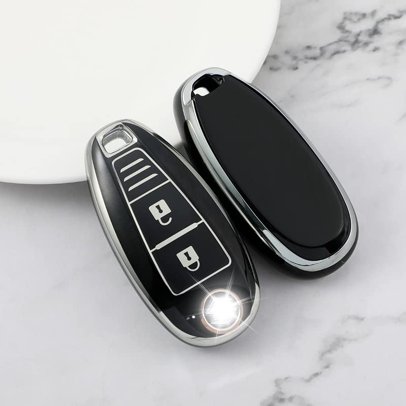HIBEYO Cover in silicone per chiave dell'auto, adatta per Suzuki