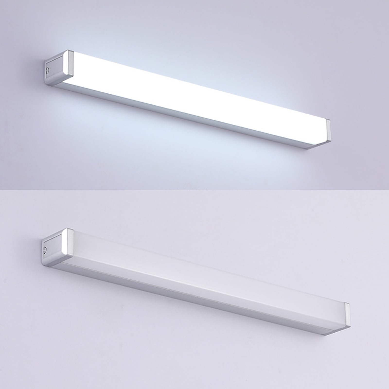 LED Spiegelleuchte Wandlampe Bad Wandleuchte Moderne Indoor Acryl Schrankleuchte Wandbeleuchtung Eitelkeit Lange Lichtleiste Wasserdichte für Schlafzimmer Wohnzimmer (Schwarze-Neutrales Licht,60cm)