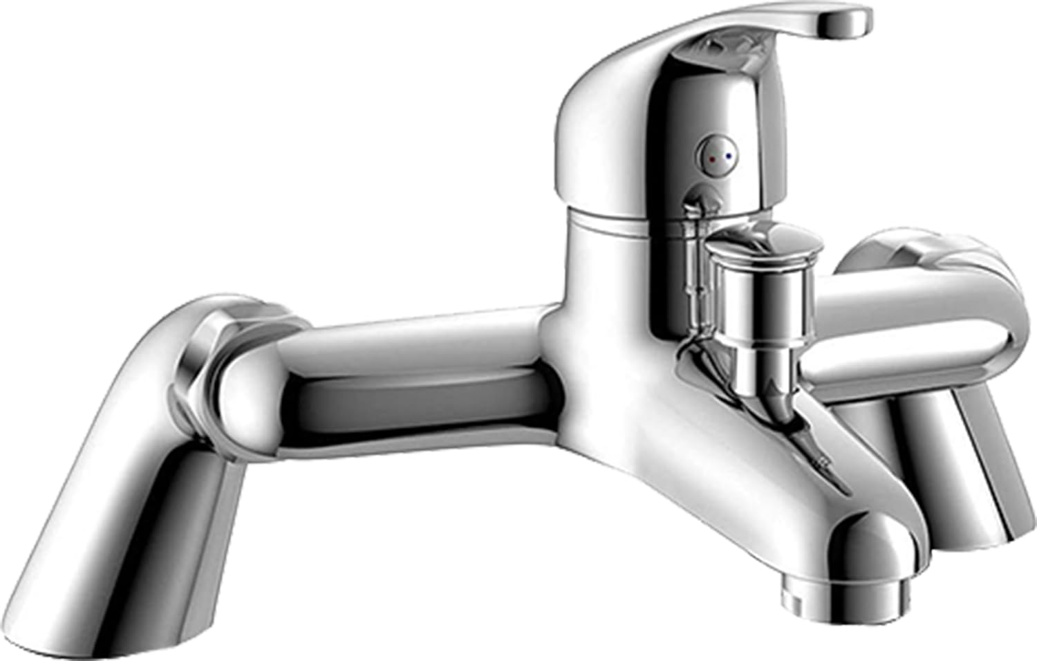 Chrome Bath Filler Tap with Pillar Legs (5 Pack) - Dual Handle Bath Mixer, Solid Brass Body, Ceramic Disc Cartridges, Chrome Finish, Easy Install for Traditional & Modern Bathrooms