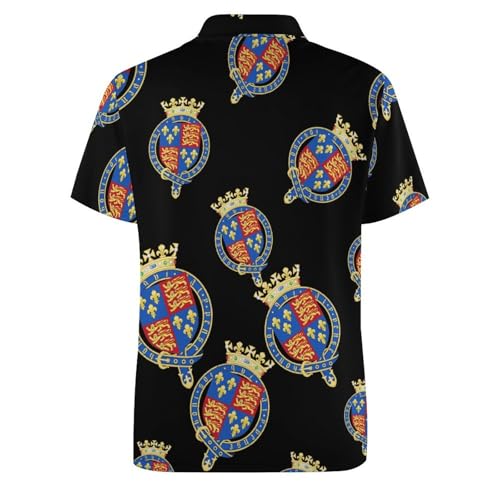 Polo de manga corta para mujer transpirable ropa de ocio casual con escudo de Inglaterra 6