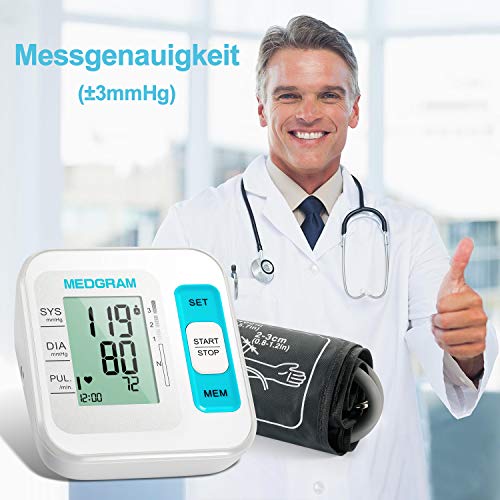 Blood Pressure Machines for Home Use, MEDGRAM Accurate Upper Arm Blood Pressure Monitor with Large...