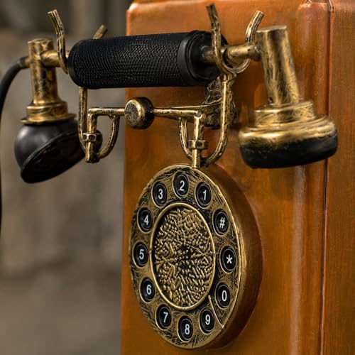 Teléfono clásico retro para decorar espacios vacíos en cafeterías y salones con estilo 4
