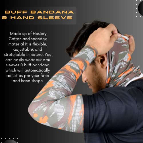 Image of NEON ROCK Winter Pure Cotton Combo Bandan Super Soft, Breathable for Winter Head, Hair & Arm Cover with UV Protection for Headband, Soft Neck Scarf for Biking, Gym, Yoga & Outdoor Use