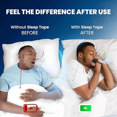 Image of 30 Pcs (2 Pack) Sleep Strips Mouth Tape | Snore Reduction & Better Sleep | Strips for Breathing | Hypoallergenic Adhesive Mouth Stickers for Kids & Adults