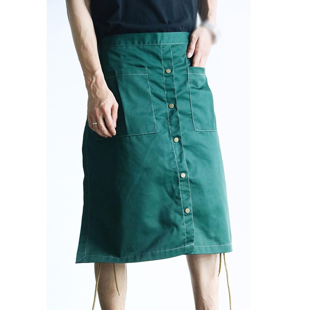 TEESONG Tablier de Chef Demi-Tablier de Style coréen, à la Mode, Cuisine, hôtel, Restaurant, Serveur, vêtements de Travail for Hommes et Femmes Tabliers pour Hommes(A)