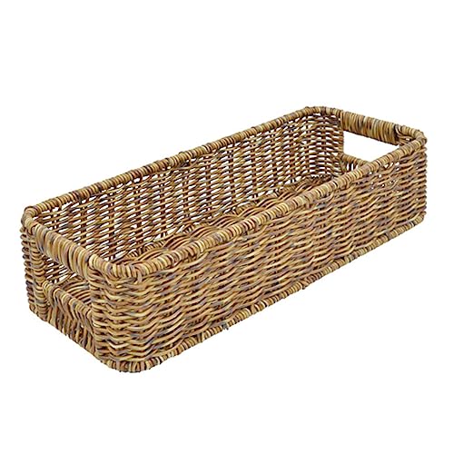 Ciieeo Imitation Rattan Storage Basket Lightweight Multipurpose Container for Organizing Daily Necessities for Home Decor and Storage