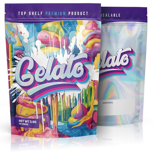 Gelato - 100 x Aluminium Foil lined Mylar bags, Ziplock Storage Pouches, Baggies, Food or Craft Use (9.8cm x 13cm)